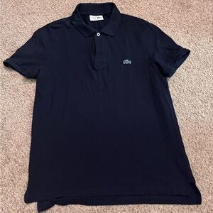 Lacoste x J.Crew Blue Polo Shirt Classic Cotton Piqué